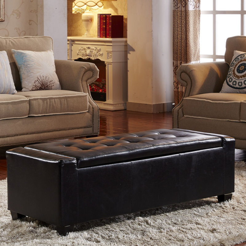 NOYA USA Contemporary Leather Storage Bench & Reviews Wayfair
